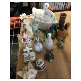 Household decorative items soup tureen bells and