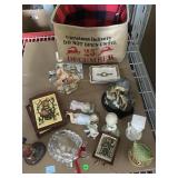 Decorative items and Christmas basket