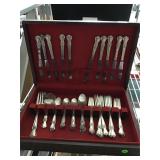 Old company plate silverware set with box