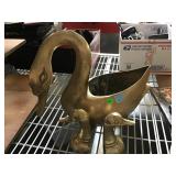 Brass Duck head bookends goose planter