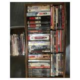 Box of DVDs various titles