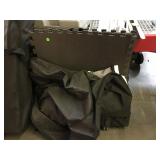 Square exercise mat w/carry bag, approx 25x25