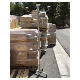 Metal hat holder stand, approx 6 ft tall