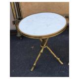 Brass side table with stone top from high end