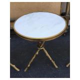 Brass side table with stone top from high end