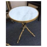 Brass side table with stone top from high end