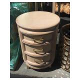 Wood nightstand w/3-drawers from high end hotel