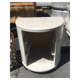 Side table w/stone top table, missing drawers