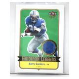 Barry Sanders Game-Used Jersey Card 2007 Fleer