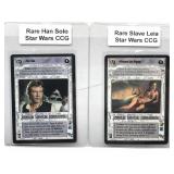 Star Wars CCG Slave Leia and Han Solo Cards -