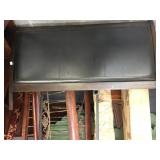 Wood headboard with metal frame for a Queen size