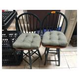 Pair of green matching high chair