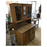 Vintage hoosier cabinet, approx 44 inches long
