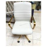 Leather Office chair on casters approx 39in tall