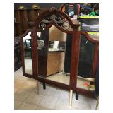Tri-fold mirror, approx 57 inches long