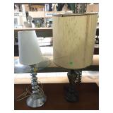 Pair of table top lamps, approx 32 inches tall