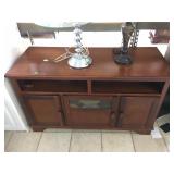 Wood entertainment center, approx 4 ft long