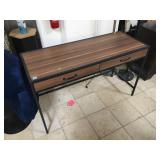 Metal frame hall table, approx 49 inches long