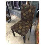 Floral print dining chair