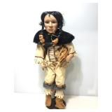 24 in Native woman porcelain on stand.