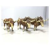 3 bull figures 12x7 in. Plastic