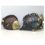 Artesian Copper metal drip sculptures. Fish.