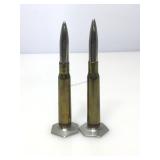 Pair of 50 Cal table lighters, approx 6 inches