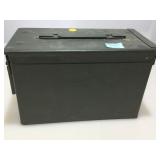 Metal ammo can with brass and more