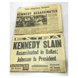 Pair of Kennedy Slain Newspapers from Herald