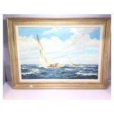 Oil on canvas framed to 31x43. M Friedich.