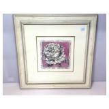 The design source. Rosa. Framed to 26x26.