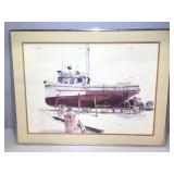 Framed water color. Ralph Ropp.