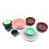 Assorted Fiesta Ware Dishes. 17pieces total