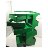 Joe Columbo Boby Trolley, Green Portable Storage