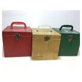 3 record storage Platter Pak cases with