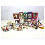 Assorted Christmas ornaments. Some in original