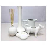 Vases and home decor items.