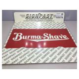 New Metal sign. NIB.  Burma Shave 13x25