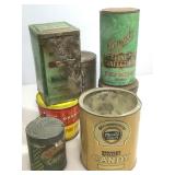 1880s Early 1900s Tins. Advertising tins.