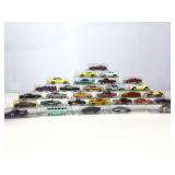 30 Assorted Die Cast Cars. In plastic display