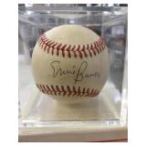 Ernie banks signed baseball with certificate of
