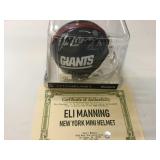Eli manning autographed mini helmet