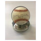 Mickey mantle autographed baseball with coa