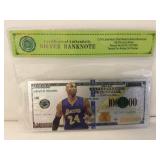 Kobe bryant silver bank note