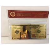 Shaquille oneal gold bank note