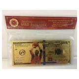 Michael jordan gold bank note