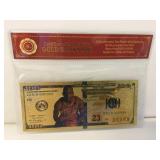 Michael jordan gold bank note