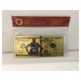 Michael jordan gold bank note