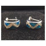 Sterling Earrings with Opal