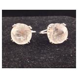 Sterling earrings with CZ.